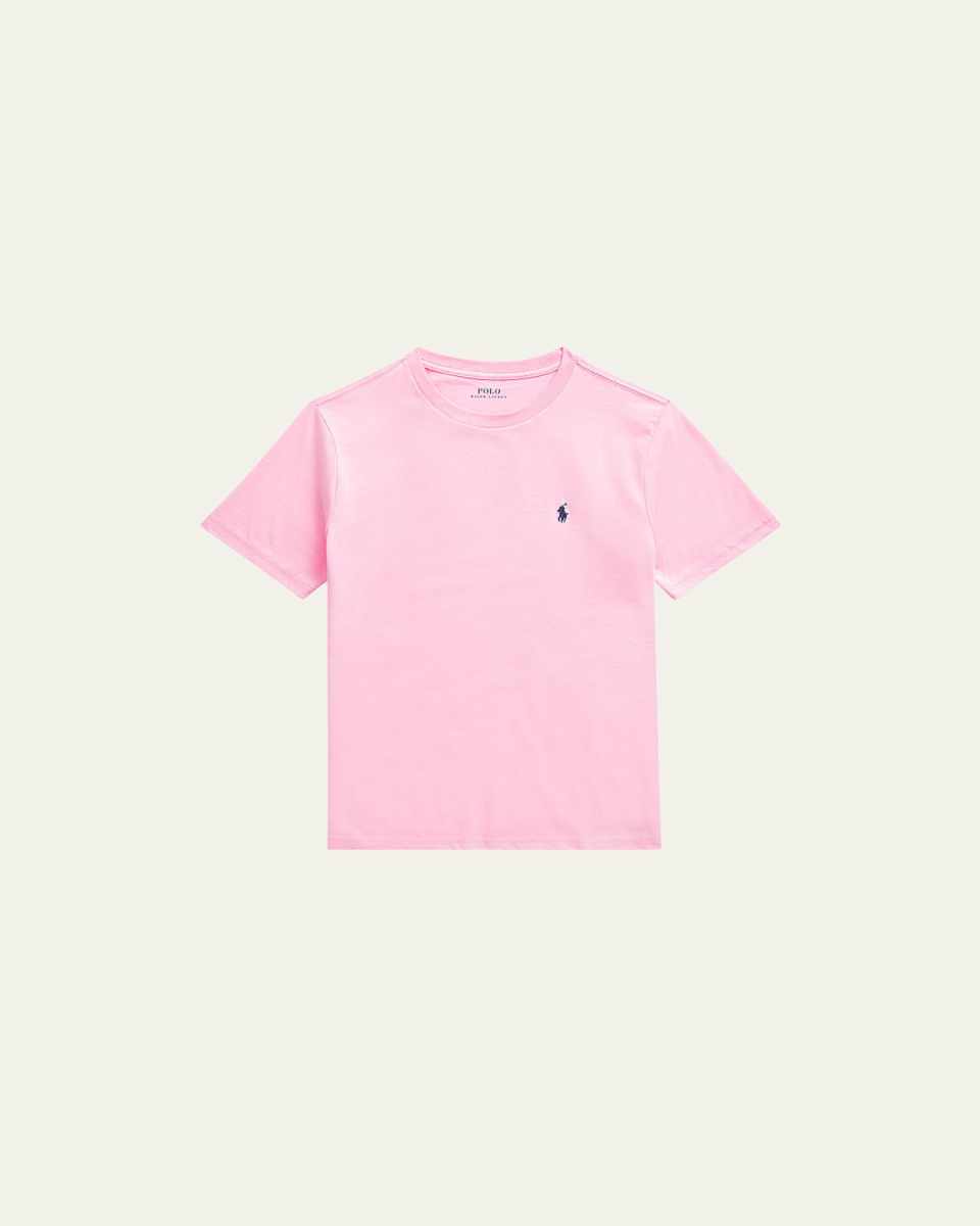 Boy's Cotton Jersey Crewneck Tee, Size S-X